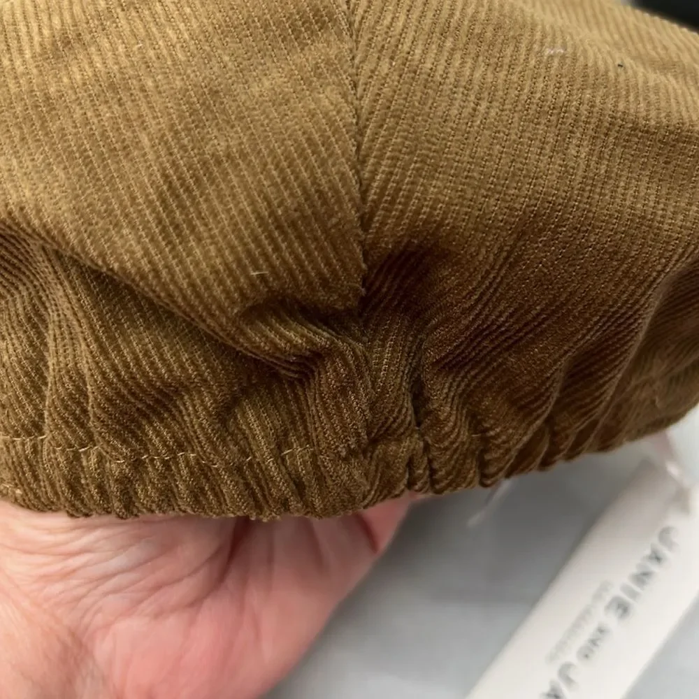 Janie and Jack 100047321 Brown Corduroy Newsboy Cap size 6 to 8